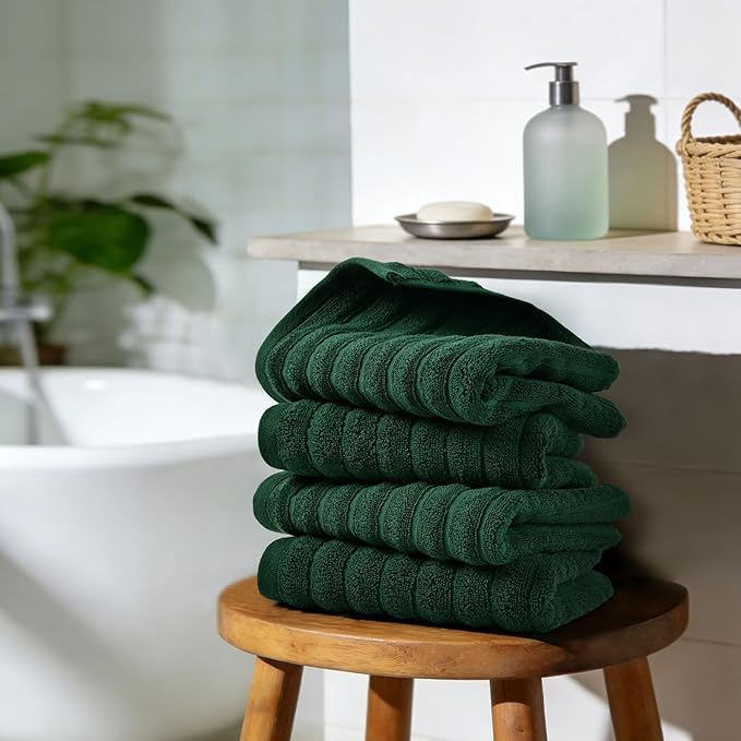 Jacquotha 4-Pack Hand Towels Ribbed – Kitchen & Bathroom Premium Cotton Towels - Image 9
