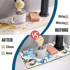 Sink Faucet Absorbing Mat, 2 Pack Drying Mat Around Faucet Sink Splash Guard - Image 5