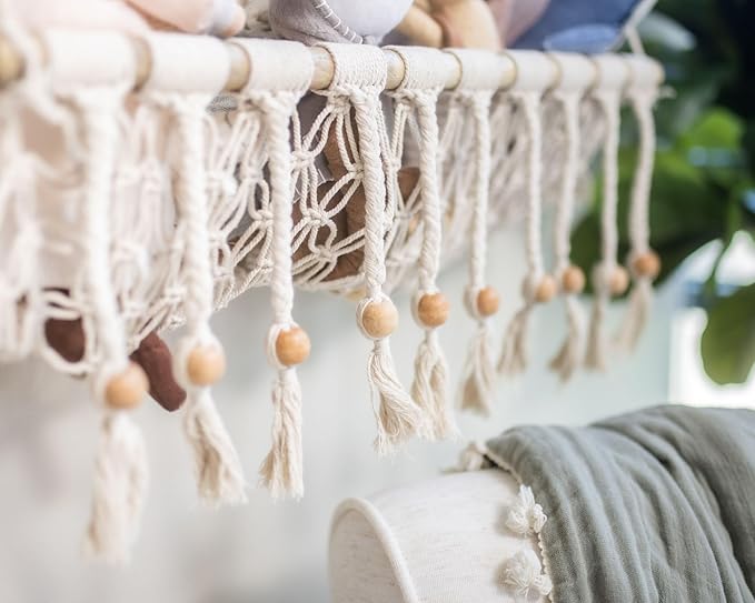 Crane Baby Macrame Hanging Storage Bin - Image 6