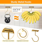 2PCS Self Adhesive Banana Hook Under Cabinet Foldable Banana Hanger Metal Under - Image 7