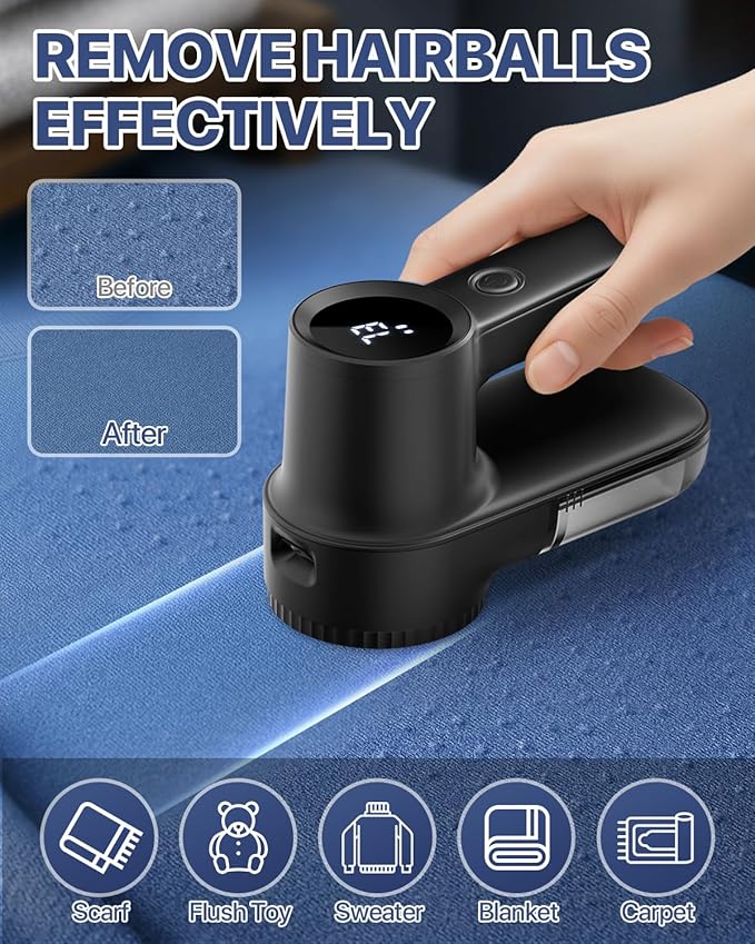 Rechargeable Fabric Shaver Lint Remover : 3-Speeds Sweater Shaver - Image 8