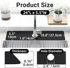 LOPNUR Faucet Mat for Kitchen Sink Protectors, 24 Inch Long Kitchen Sink Splash - Image 2