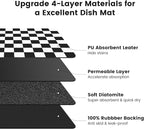 12" x 20" Checkered Dish Drying Mat - Image 3
