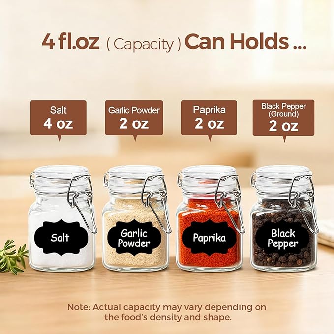 ComSaf 4 oz Glass Jars with Lid, Spice Jars, Small Mason Jar, Canning Jar - Image 3