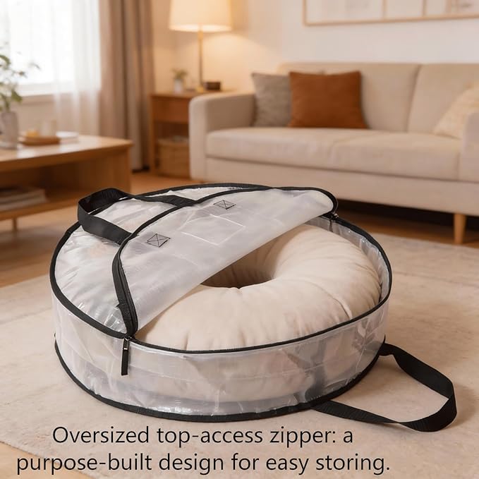 4 Pack Clear Christmas Wreath Storage Bags 24 Inch - Image 5
