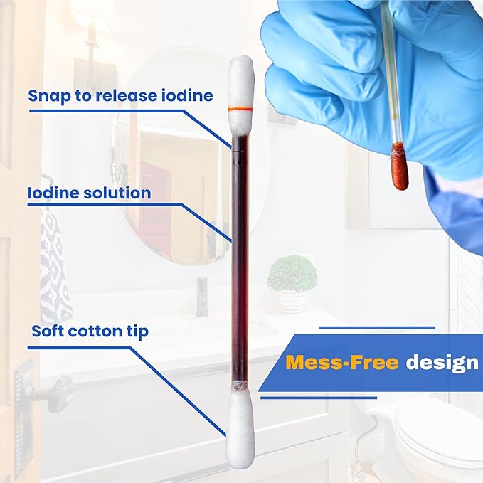 FrontLine Povidone Iodine Swabs, Antiseptic Swabsticks, Iodine Solution - Image 3