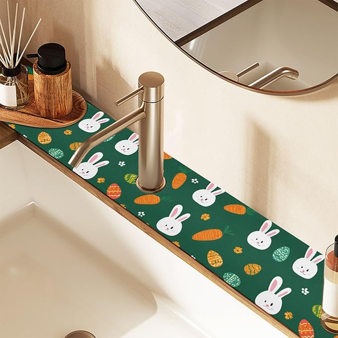 Kitchen Sink Splash Guard 1 PC 14.7 Inch Sink Faucet Mat Splash Guard - Image 7