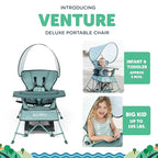Baby Delight Go with Me Venture Portable Chair | Indoor and Outdoor | Sun Canopy | 3 Child Growth Stages | Garden Green - Image 2