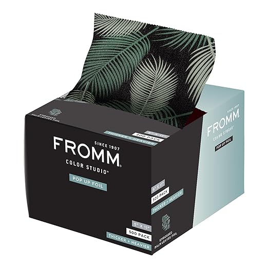 Fromm Color Studio Medium Weight Pop Up Hair Foil in Palms Leaves Pattern by Fromm