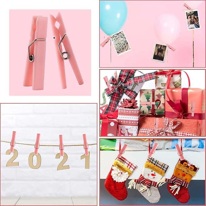 60PCS Baby Shower Clothespin Games Girl Plastic Mini Clothes Pins 1.4 inch - Image 6