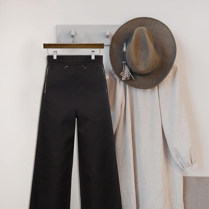 Nature Smile Wooden Pants Skirt Trousers Hangers - Image 8