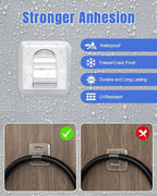 LZC Hooks for Outdoor String Lights Clips: 25 Pack Square Clear Large Heavy - Image 3