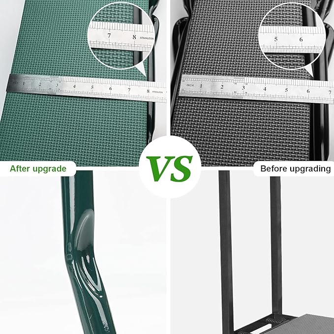 KVR Upgraded Garden Kneeler and Seat with Thicken & Widen Soft Kneeling Pad,Heavy Duty Foldable Gardener Stool with 2 Tool Pouches,Gardening Gifts for Women Mom Men Seniors¡­… - Image 4
