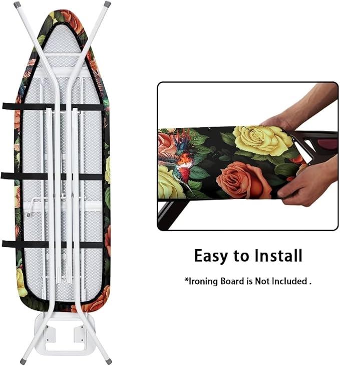 Hummingbird Rose Ironing Board Cover Standard Size 15 x 54 Stain Resistant - Image 4