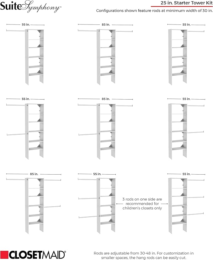 ClosetMaid SuiteSymphony Wood Closet Organizer Starter Kit - Image 5