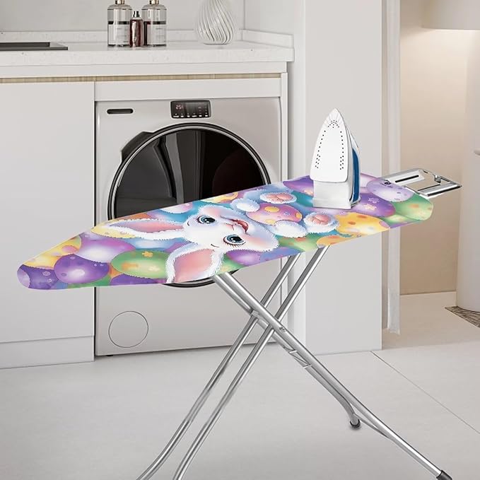 Sprowallow Colorful Egg Rabbit Ironing Board Cover and Pad 15x54 Inch Standard - Image 2