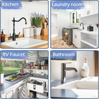Kitchen Sink Splash Guard, Silicone Faucet Guard & Draining Mat, Bathroom and - Image 7