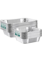 40 Pack Disposable Aluminum Foil Pans Assorted Sizes by NEEBAKE