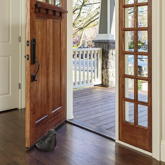 ZOOFOX 3 Pack Cast Iron Door Stopper, Decorative Door Stop, Heavy Duty Rustic - Image 6