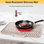 Silicone Dish Drying Mat for Kitchen Counter, Non-Slip Dish Drying Pad - Image 5