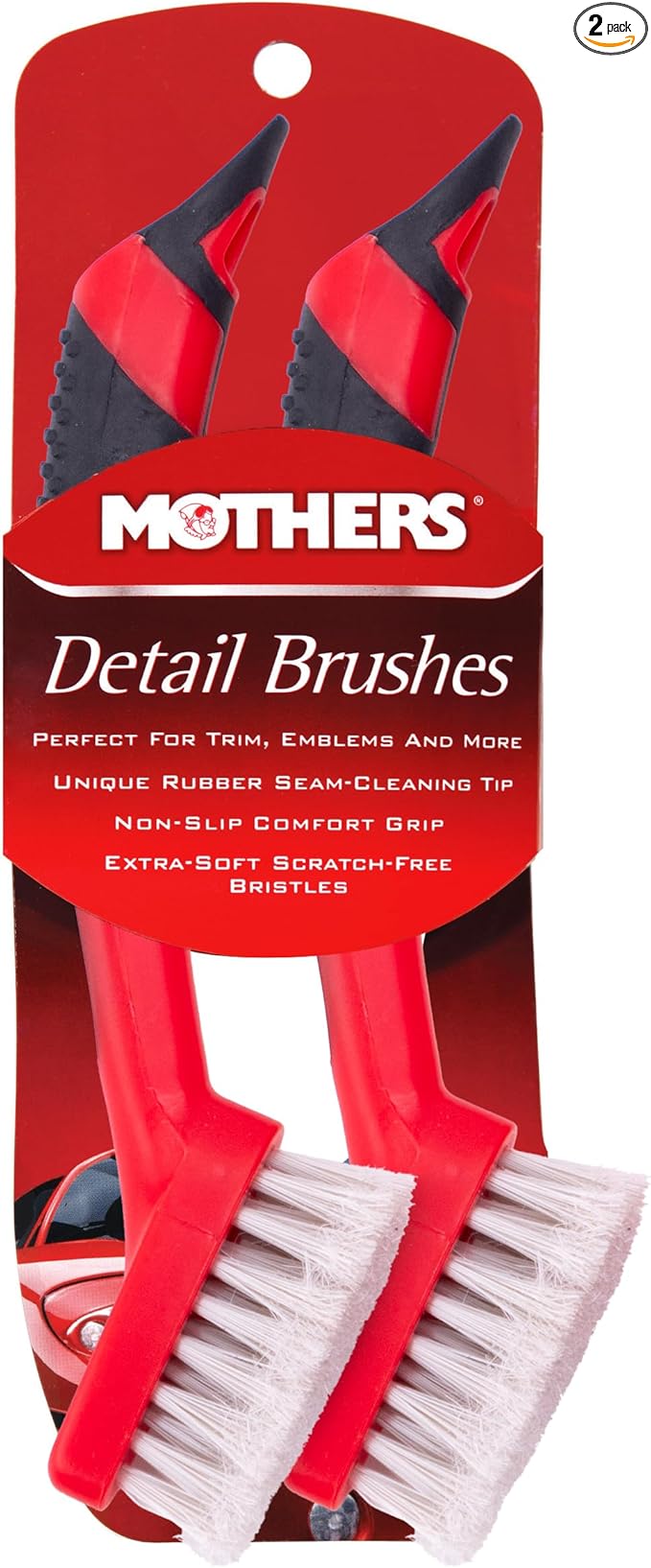 Mothers Car Detailing Brush for Stain and Hair Removal on Vinyl and Leather by Mothers