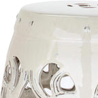 Safavieh Imperial Vine Ceramic Decorative Garden Stool, Cream - Image 2