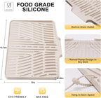 Silicone Dish Drying Mat for Kitchen Counter, Non-Slip Dish Drying Pad - Image 3