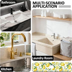 2 Pcs Kitchen Sink Splash Guard Faucet Mats Lemon Pattern Faucet Mat - Image 7