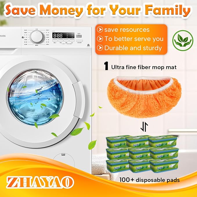 3 Pack Reusable Microfiber Mop Pads - Image 5