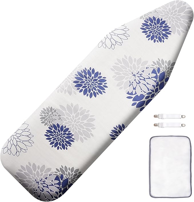 SheeChung Ironing Board Cover and Pad 18“x49”, Thick Scorch Resistant Padding by SheeChung