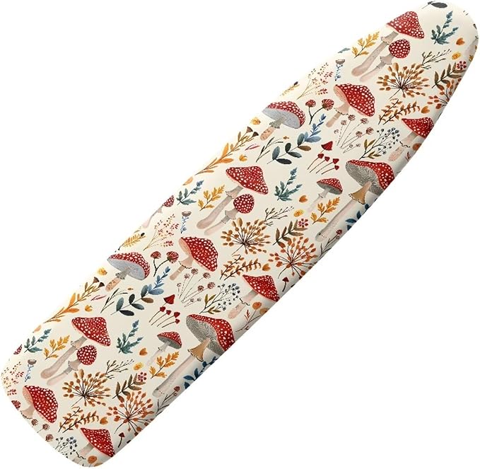 Sprowallow Mushroom Leaf Ironing Board Cover and Pad 15x54 Inch Standard Size by Sprowallow