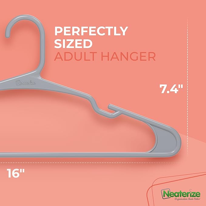 NEATERIZE Clothes Hangers Plastic 100 Pack - Image 2