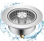 3 in 1 Kitchen Sink Drain Strainer, Universal Stainless Steel Kitchen Sink by HOME