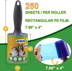 Lint Roller Pet Hair Value Pack of 250 Sheets, Extra Sticky Lint Remover - Image 2