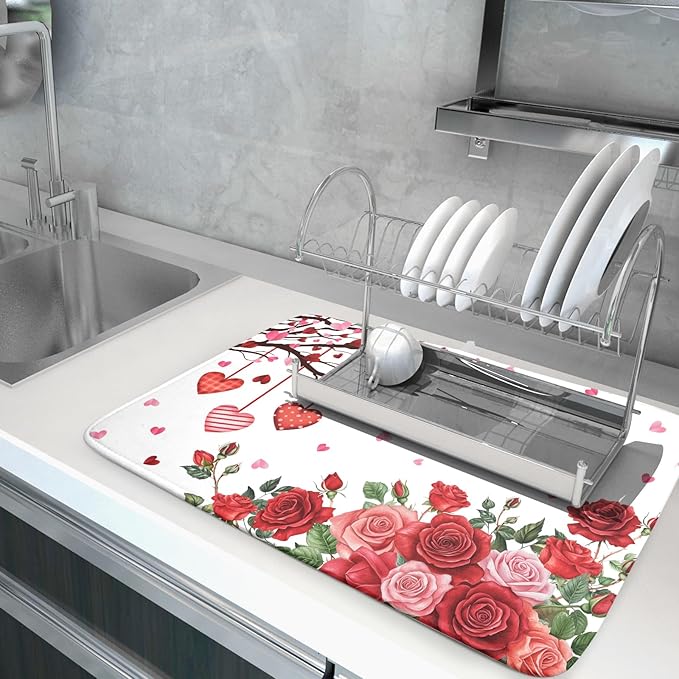 Giwawa Happy Valentines Day Dish Drying Mat - Image 5