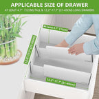 ANTOWIN 4 Pack Expandable Drawer Dividers, 4.7'' High, Extend from 12.2'' to - Image 4