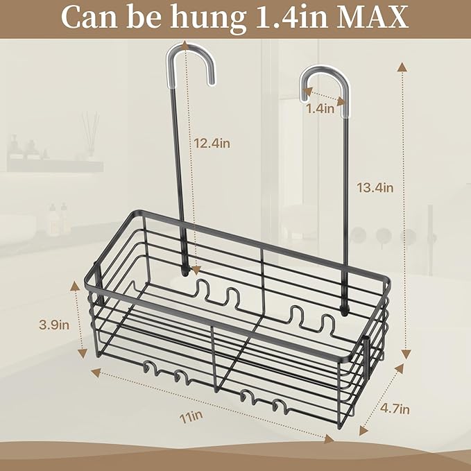 DELLAN Hanging Shower Rack, Shower Organizer Hanging - Image 4