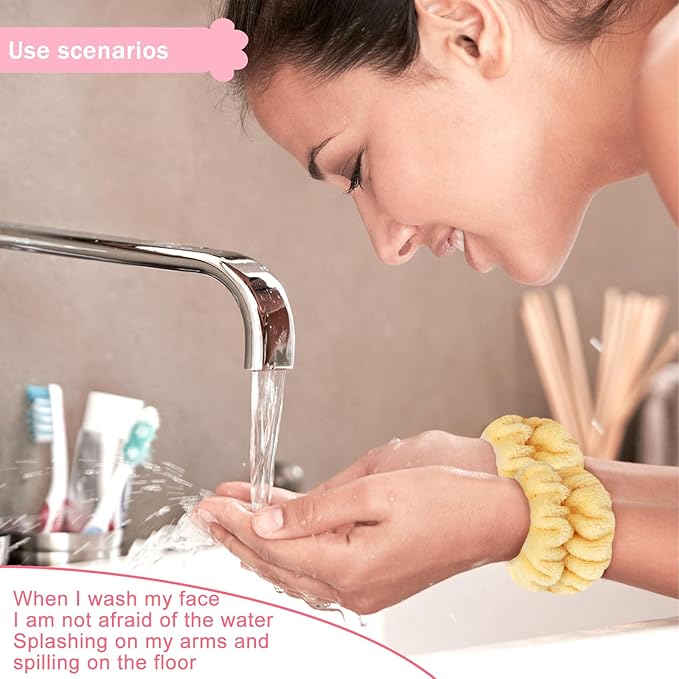 8pcs Wrist Bands for Washing Face, Absorbent Face Washing Wristbands, - Image 5