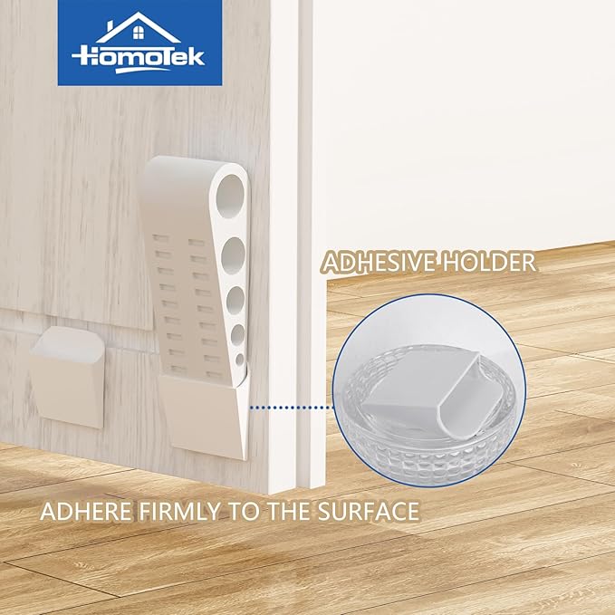 HOMOTEK 3 Pack Wedge Rubber Door Stops Door Chucks Stoppers Wall Protector - Image 5
