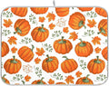 Autumn Pumpkins Leaves Thanksgiving Dish Drying Mat by BOENLE-WELCOMEYOURCOMING