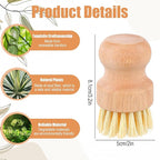 12 Packs Bamboo Scrub Brush for Dishes, Wooden Dish Scrubber for Pots, Pans & - Image 5