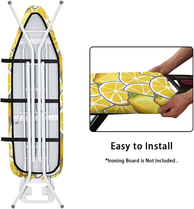 Lemon Ironing Board Covers for Full Size, Extra Long and Wide Large Ironing - Image 4