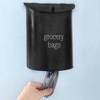 AuldHome Design Enamelware Grocery Bag Holder; Wall-Mounted Modern Farmhouse - Image 2