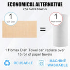 Homaxy 100% Cotton Terry Kitchen Towels, Checkered Designed, Soft and Super - Image 7