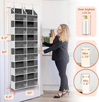 2 Pack Over The Door Organizer 6 Tiers, Extra Large Behind Door Storage of 12 - Image 3