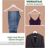 Amber Home White Wooden Hangers 30 Pack - Image 5
