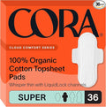 Cora 100% Organic Cotton Topsheet Pads by Cora
