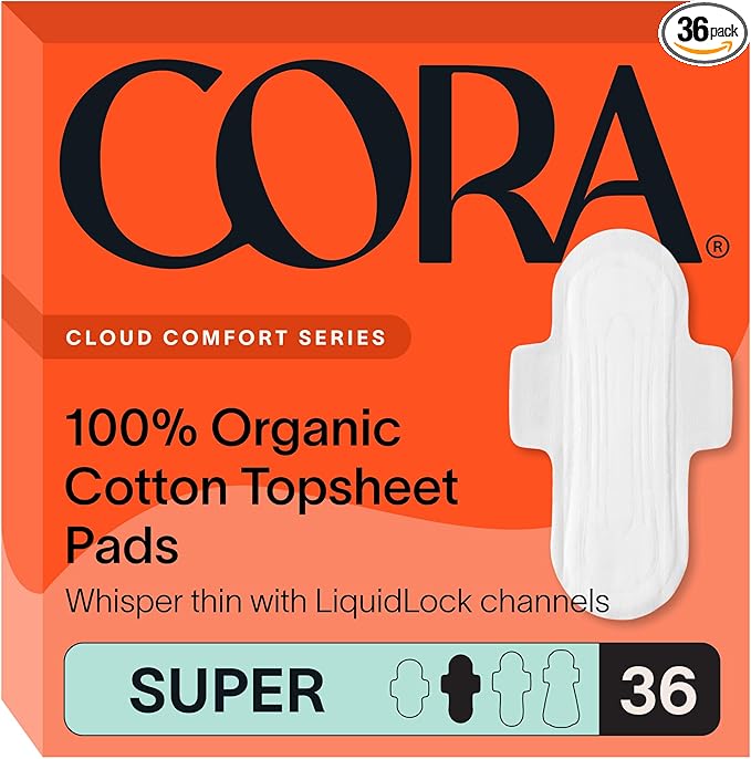 Cora 100% Organic Cotton Topsheet Pads by Cora