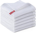 BOOMIBOO 6-Pack Kitchen Dish Cloths, 100% Cotton Waffle Weave, Ultra Soft by BOOMIBOO