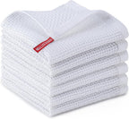 BOOMIBOO 6-Pack Kitchen Dish Cloths, 100% Cotton Waffle Weave, Ultra Soft by BOOMIBOO
